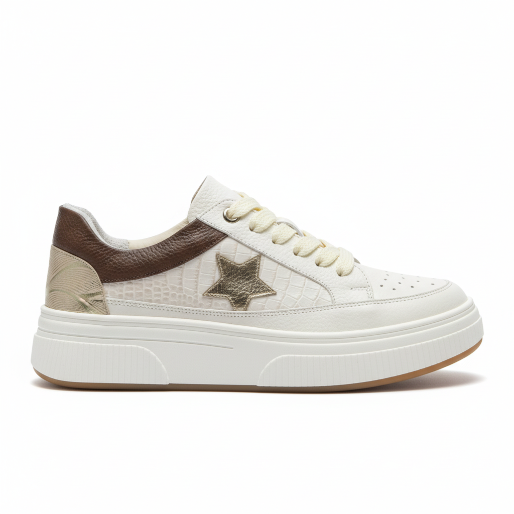 Vista lateral con suela detallada